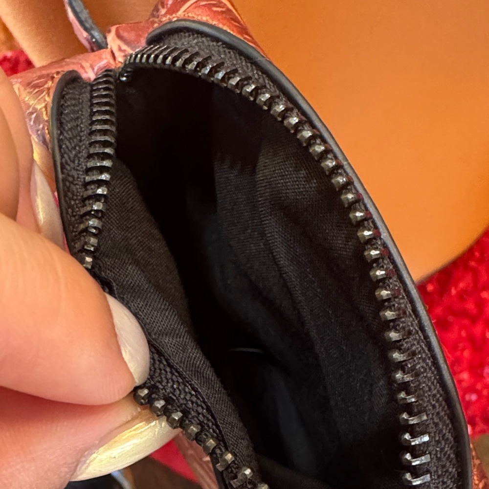 TopShop Faux‎ Fur Handle Caramel Brown Small  Bag w/ Mini Bag Inside - Picture 7 of 10